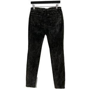 Eileen Fisher Velvet Finish Jeans Pant Trouser Silver Charcoal Soft - 6